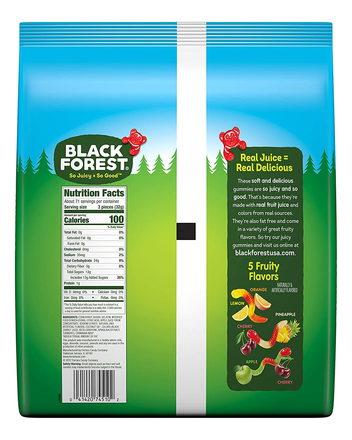 Black Forest Gummy Worms, 5lb Bulk Bag