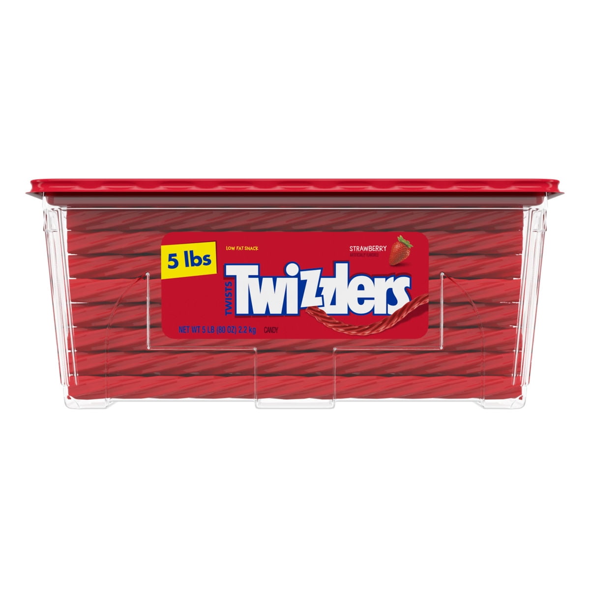 Twizzlers Strawberry Twist Licorice Candy Tub, 5 lb