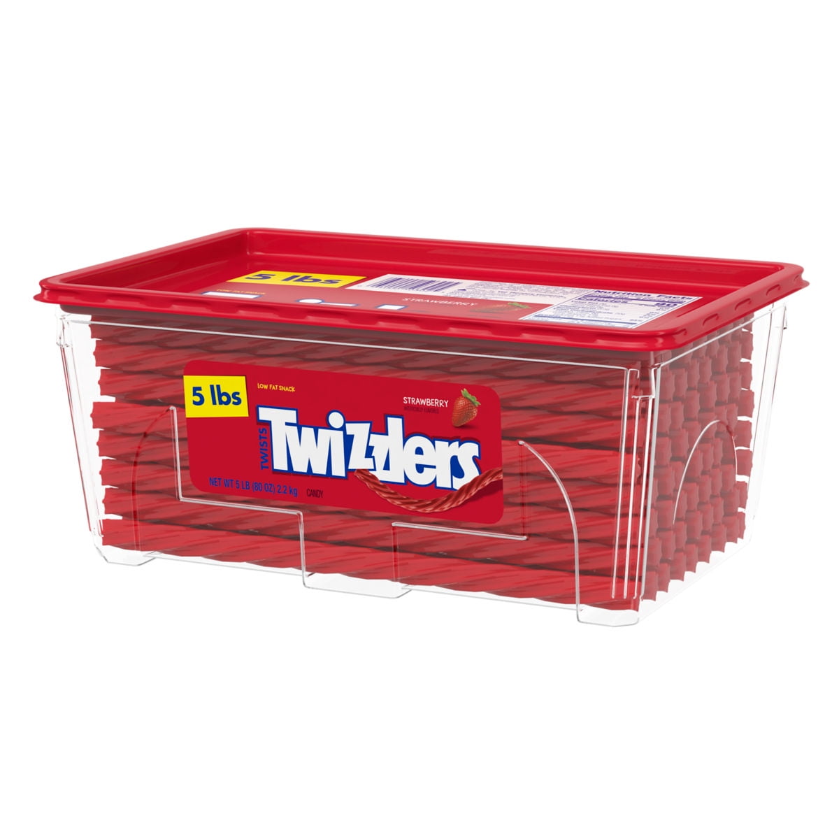 Twizzlers Strawberry Twist Licorice Candy Tub, 5 lb