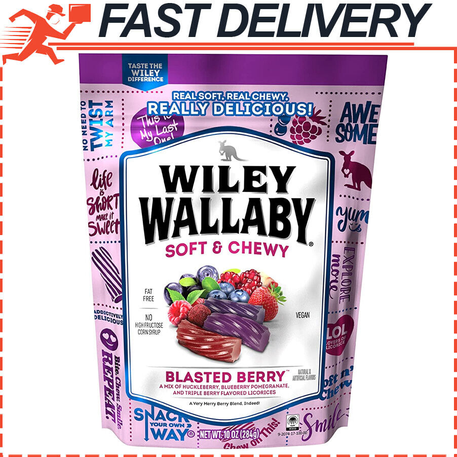 Wiley Wallaby Blasted Berry Soft Licorice Twists