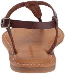 Women's Brown Casual Thong Sandal with Ankle Strap