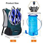 Lightweight Hydration Backpack with 2L Water Bladder