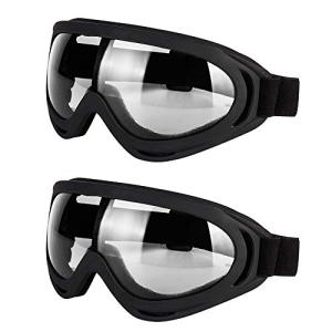 LJDJ Adjustable Motorcycle Goggles Set of 2
