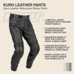 Noru Kuro Black Leather Motorcycle Pants