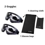 LJDJ Adjustable Motorcycle Goggles Set of 2