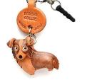 Border Collie Leather Dog Earphone Jack Accessory