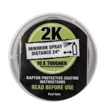 Raptor 2K Spray-On Truck Bed Liner, Basalt Gray