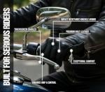 Black Leather Motorcycle Gloves for Men and Women