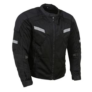 Milwaukee Leather Men's Black Armored Motorcycle Jacket