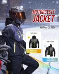 BORLENI Men's Winter Motorcycle Jacket with Hood