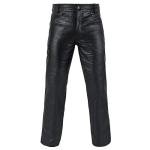 Black Premium Leather Pants for Riders - 44" Waist
