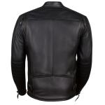 REVOLT Men's Black Buffalo Leather Motorcycle Jacket