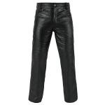 Black Premium Leather Pants for Riders - 44" Waist