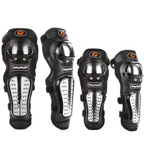 4-Pack Alloy Steel Motorcycle Knee and Elbow Guards