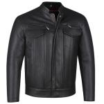 Men's Premium Leather Motorcycle Jacket with CE Armor