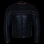 Milwaukee Leather Men's Black Sporty Motorcycle Jacket