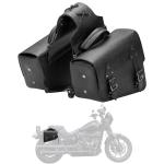 KEMIMOTO Leather Motorcycle Saddlebags 12L for Sportster