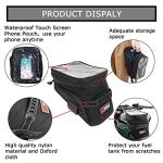 PSLER Waterproof Motorcycle Tank Bag with Reflective Straps