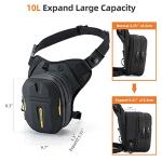 ROCKBROS 3-in-1 Motorcycle Waist Pack and Thigh Bag