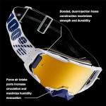 100% ARMEGA Dirt Bike Goggles with Red Lens