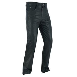 Men's Black Leather Motorcycle Riding Pants
