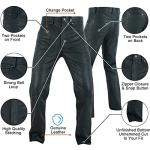 Men's Black Leather Motorcycle Riding Pants