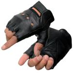 Milwaukee Leather Men's Black Fingerless Motorcycle Gloves