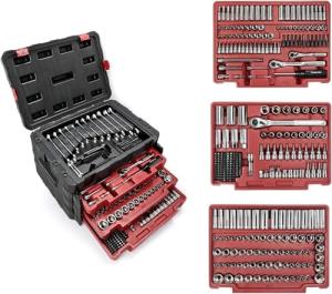 WORKPRO 450-Piece Socket Set with Ratchet Wrench