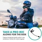 Movo ACM400 Gooseneck Mic for Motorcycle Vlogging