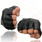 Milwaukee Leather Men's Black Fingerless Motorcycle Gloves