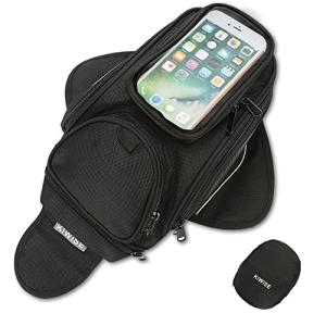 Water Resistant Magnetic Motorcycle Tank Bag - Black