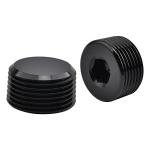 Black Aluminum 3/4" NPT Plugs, Pack of 2
