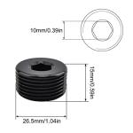 Black Aluminum 3/4" NPT Plugs, Pack of 2