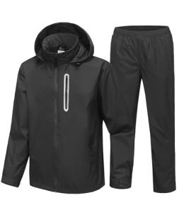 SWISSWELL Men's Waterproof Hooded Rain Jacket & Pants