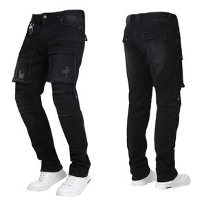 Men's Motorcycle Riding Pants with Armor, Black