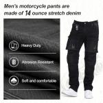 Men's Motorcycle Riding Pants with Armor, Black
