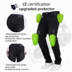 Men's Motorcycle Riding Pants with Armor, Black