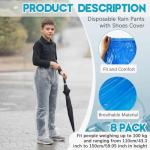 Geyoga 8-Pack Waterproof Disposable Rain Pants