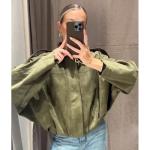 Women's Military Style Oversized Bomber Jacket
