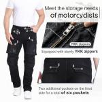 Men's Motorcycle Riding Pants with Armor, Black
