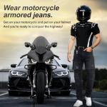 Men's Motorcycle Riding Pants with Armor, Black