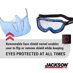 Jackson Safety GPL500 Premium Goggles with Faceshield