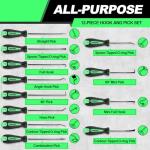 12-Piece Lock Picking and Hook Tool Set