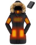 Genovega Women's Heated Motorcycle Jacket with Powerbank