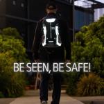 Hi-Vis Reflective Motorcycle Backpack with Helmet Holder