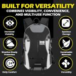 Hi-Vis Reflective Motorcycle Backpack with Helmet Holder