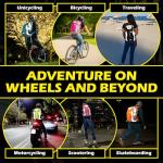 Hi-Vis Reflective Motorcycle Backpack with Helmet Holder