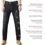 Men's Stretch Denim Motorcycle Jeans with Armor