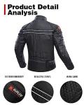 BORLENI Windproof Motorcycle Jacket with CE Armor