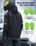 KEMIMOTO Heated Motorcycle Jacket with 12V Battery